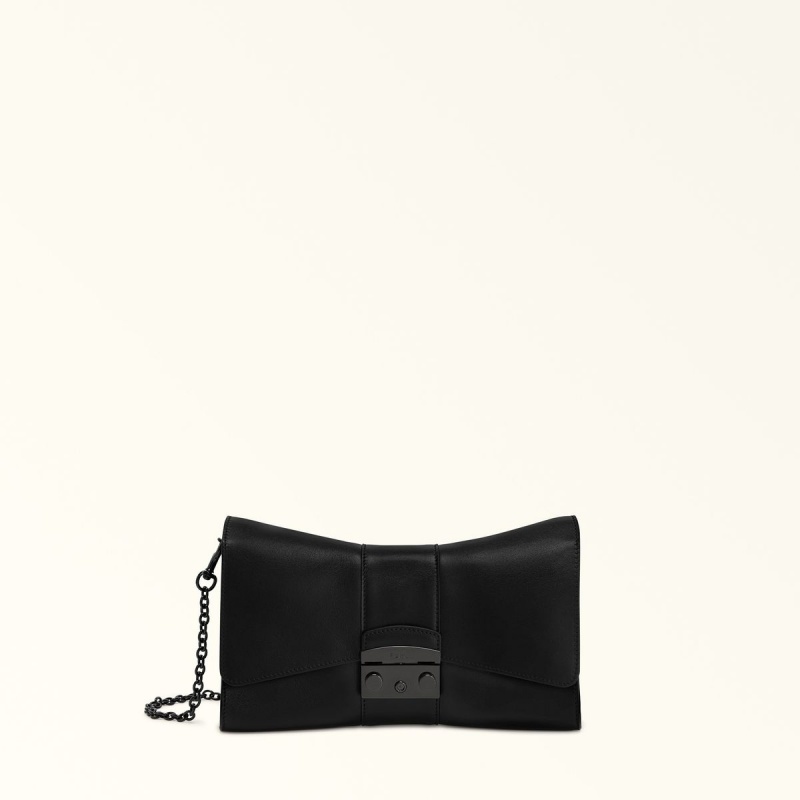 Sac Porté Épaule Furla METROPOLIS REMIX Femme Noir | 4123-KMQYI