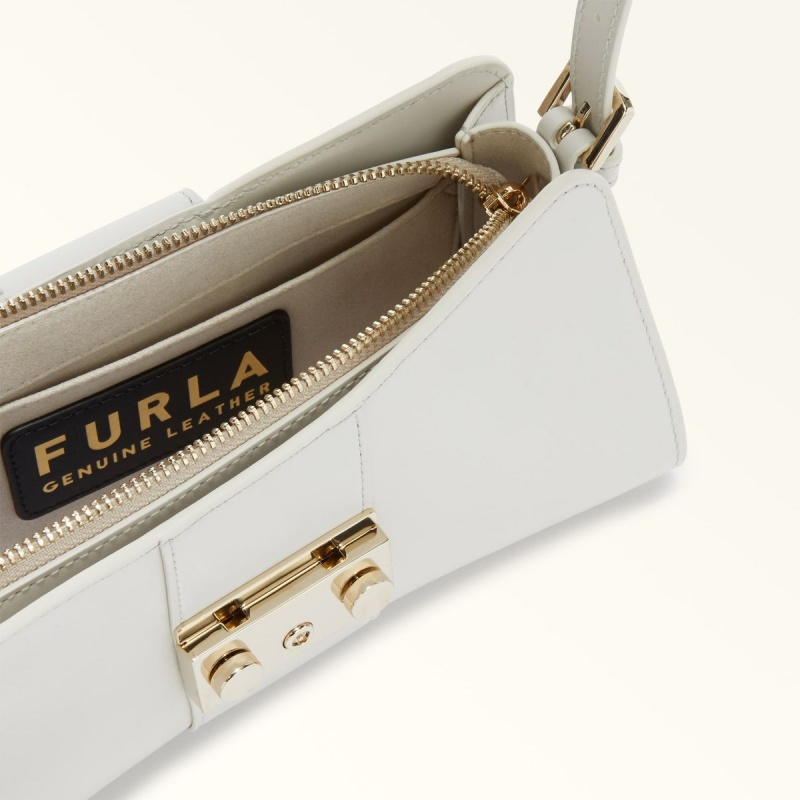 Sac Porté Épaule Furla METROPOLIS REMIX Femme Blanche | 2075-VYFDT