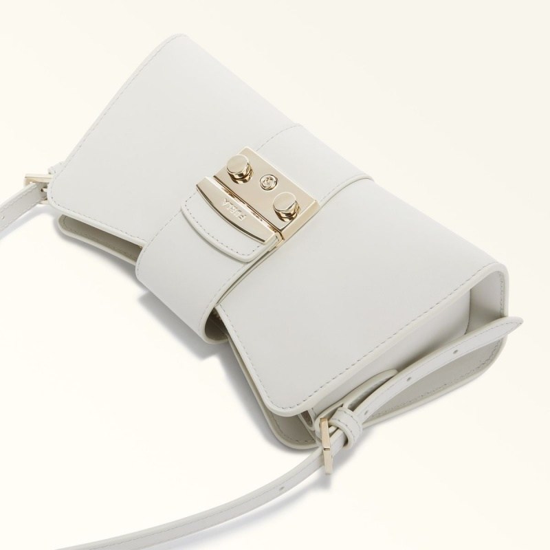 Sac Porté Épaule Furla METROPOLIS REMIX Femme Blanche | 2075-VYFDT