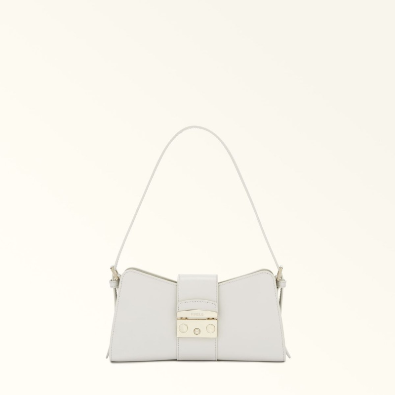 Sac Porté Épaule Furla METROPOLIS REMIX Femme Blanche | 2075-VYFDT