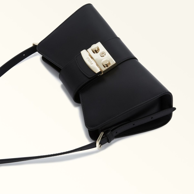 Sac Porté Épaule Furla METROPOLIS REMIX Femme Noir | 2153-QAXFH