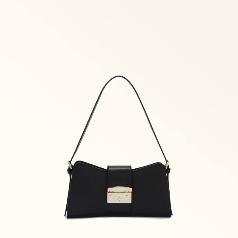 Sac Porté Épaule Furla METROPOLIS REMIX Femme Noir | 2153-QAXFH