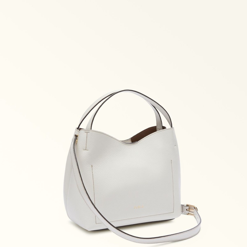 Sac Porté Épaule Furla PRIMULA Femme Blanche | 5614-NZJGS