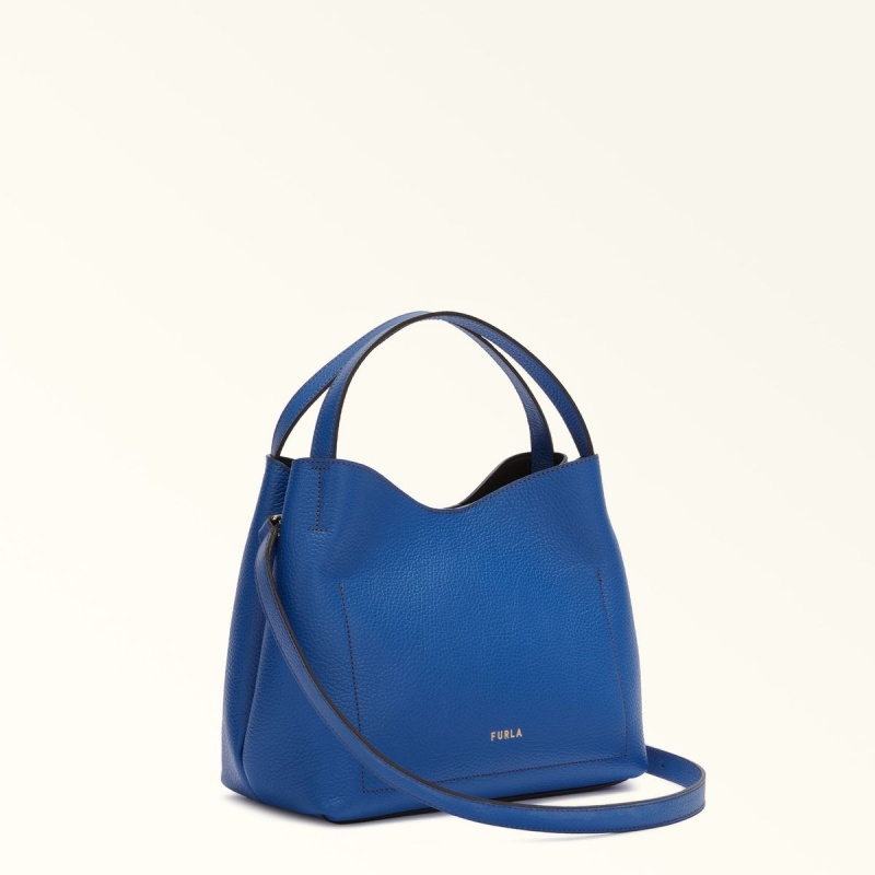 Sac Porté Épaule Furla PRIMULA Femme Bleu Marine | 3821-EHXNY