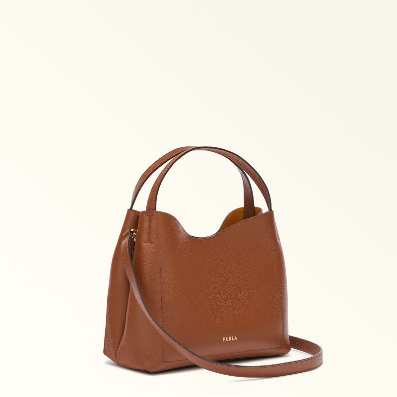 Sac Porté Épaule Furla PRIMULA Femme Marron | 7358-BMEWA