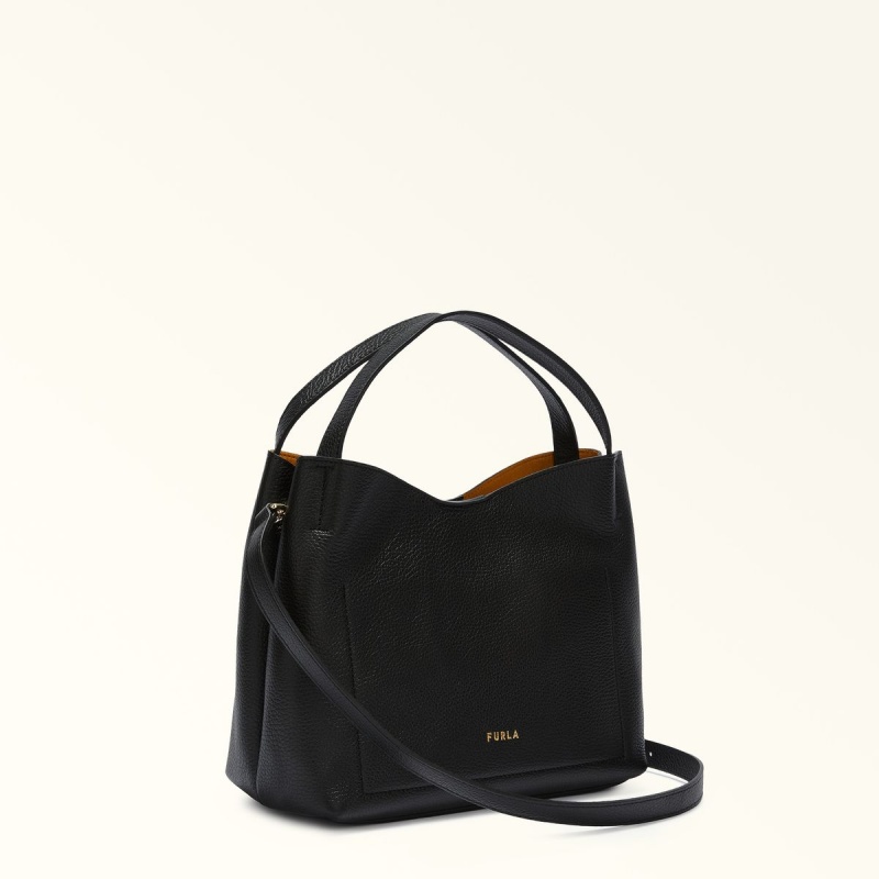 Sac Porté Épaule Furla PRIMULA Femme Noir | 6987-BSWPG