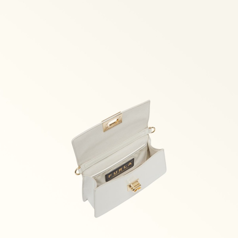 Sac Porté Épaule Furla ZOE Femme Blanche | 5376-LWVGM