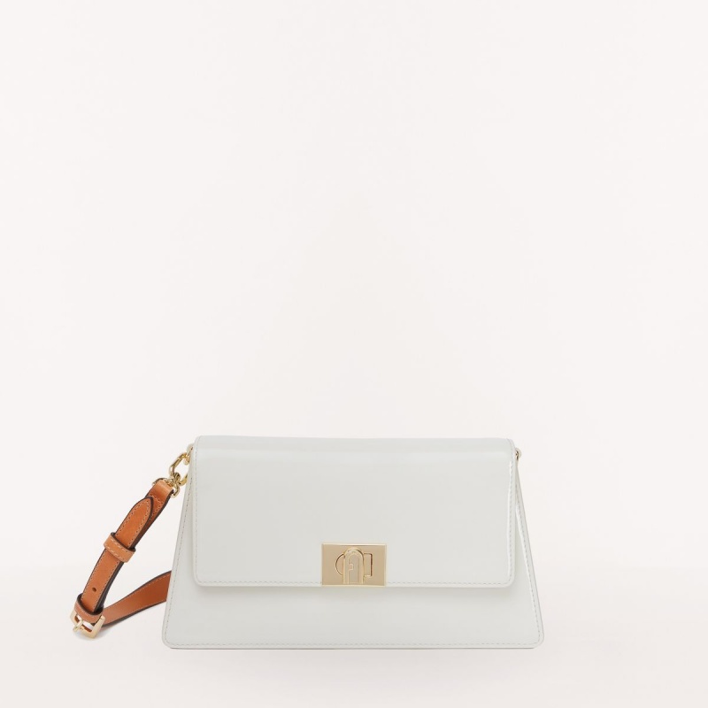 Sac Porté Épaule Furla ZOE Femme Blanche | 5142-RQSMO