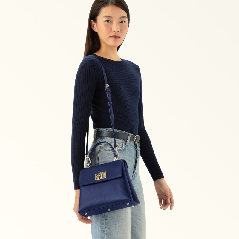 Sac a Main Furla 1927 Femme Bleu Marine | 6245-RQCHO