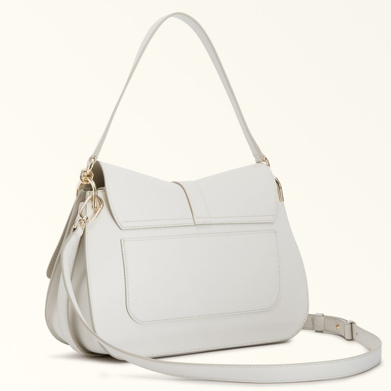 Sac a Main Furla FLOW Femme Blanche | 5091-LOXNZ