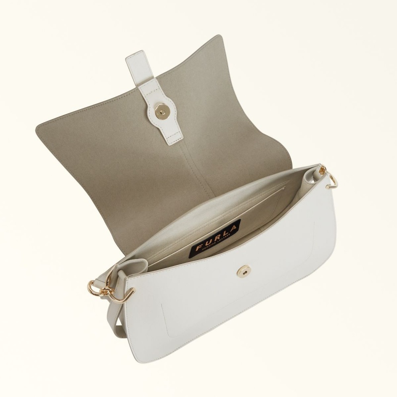 Sac a Main Furla FLOW Femme Blanche | 5091-LOXNZ