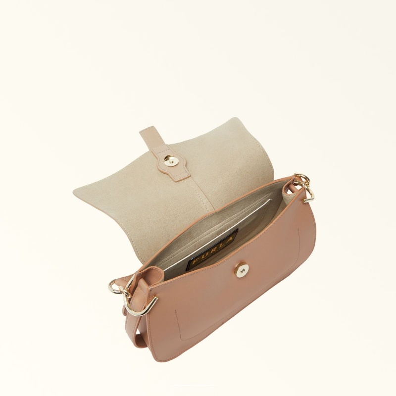 Sac a Main Furla FLOW Femme Cafe | 6521-WMQRA