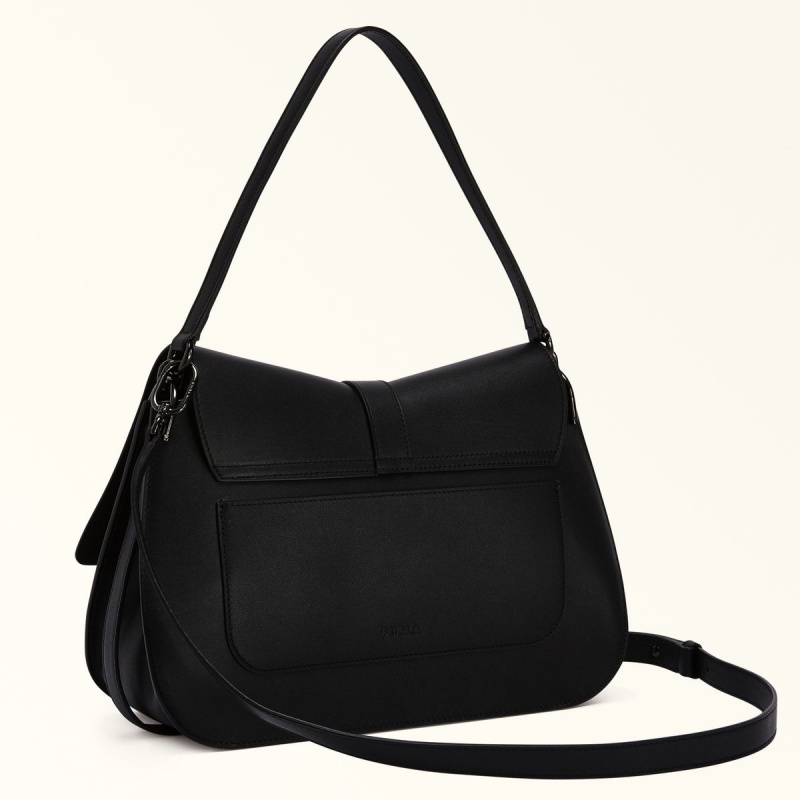 Sac a Main Furla FLOW Femme Noir | 5362-JIMFQ