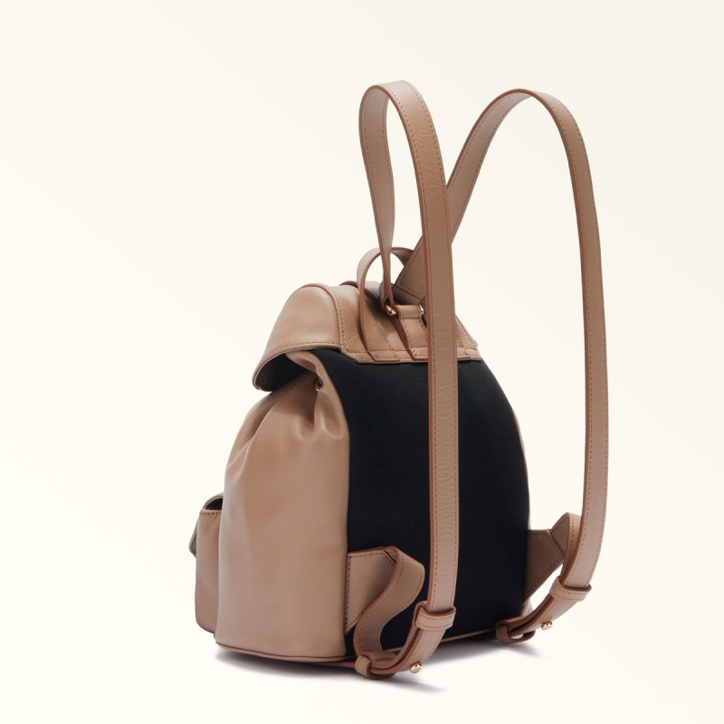 Sacs à Dos Furla FLOW Femme Cafe | 7093-QHDVZ